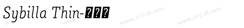 Sybilla Thin字体转换